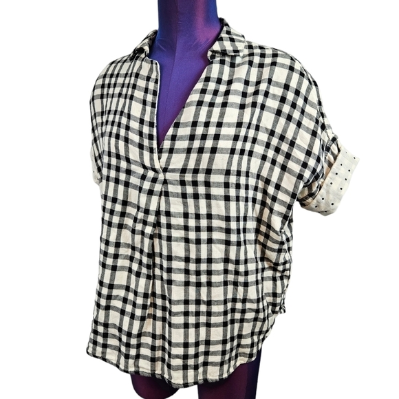 Madewell Courier Button Back Shirt Double Faced Plaid Women's XXS Oversized - Picture 9 of 9